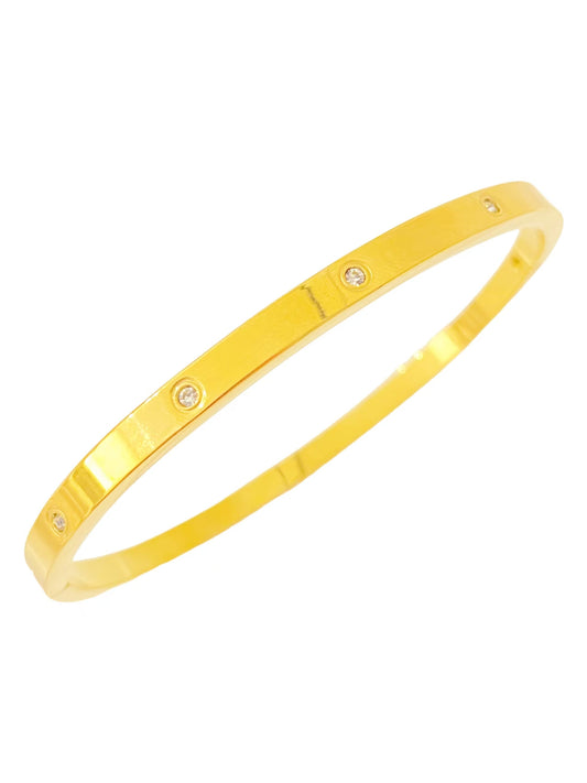 Classic Crystal Gold Bangle