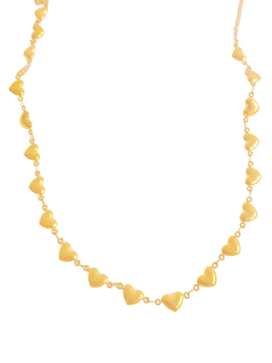 Gold Heart Chain Necklace