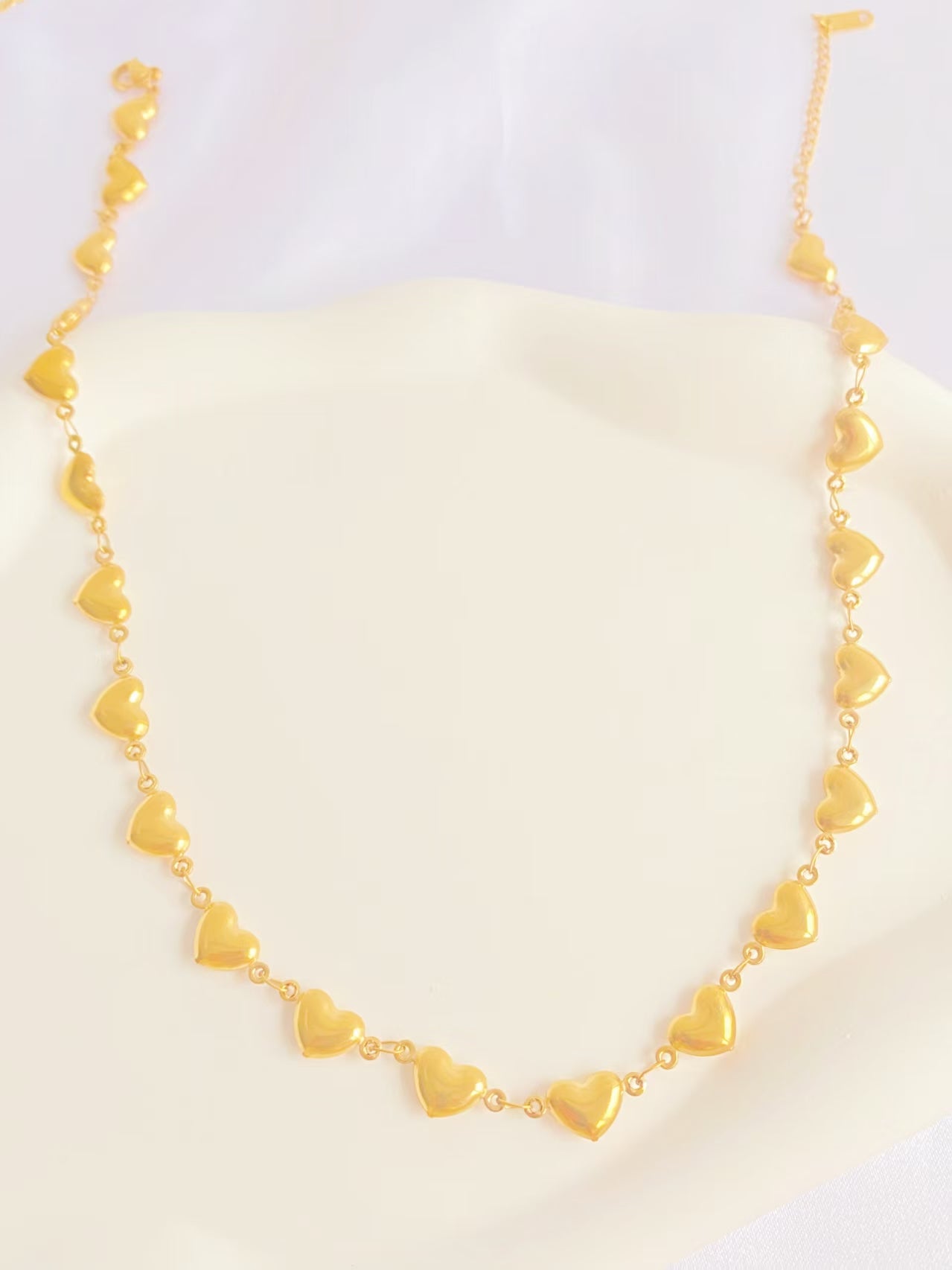 Gold Heart Chain Necklace