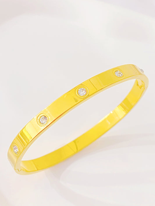 Crystal Gold Bangle