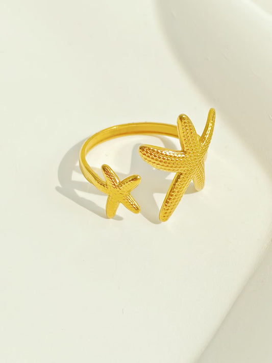 Stainless Steel Starfish Ring