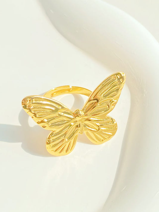 Stainless Steel Butterfly Ring