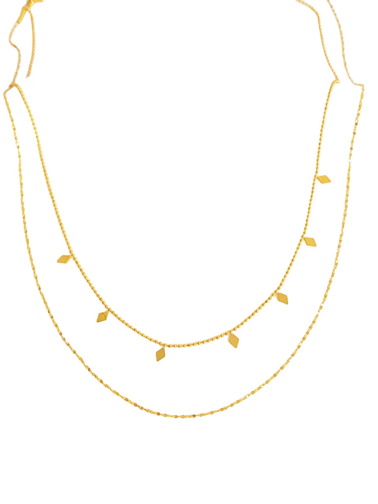 Gold Geometric Layered Necklace
