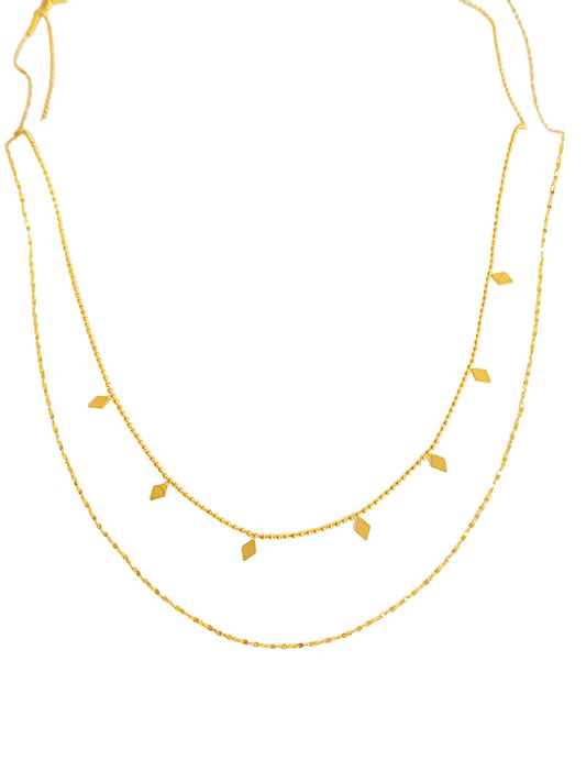 Gold Geometric Layered Necklace