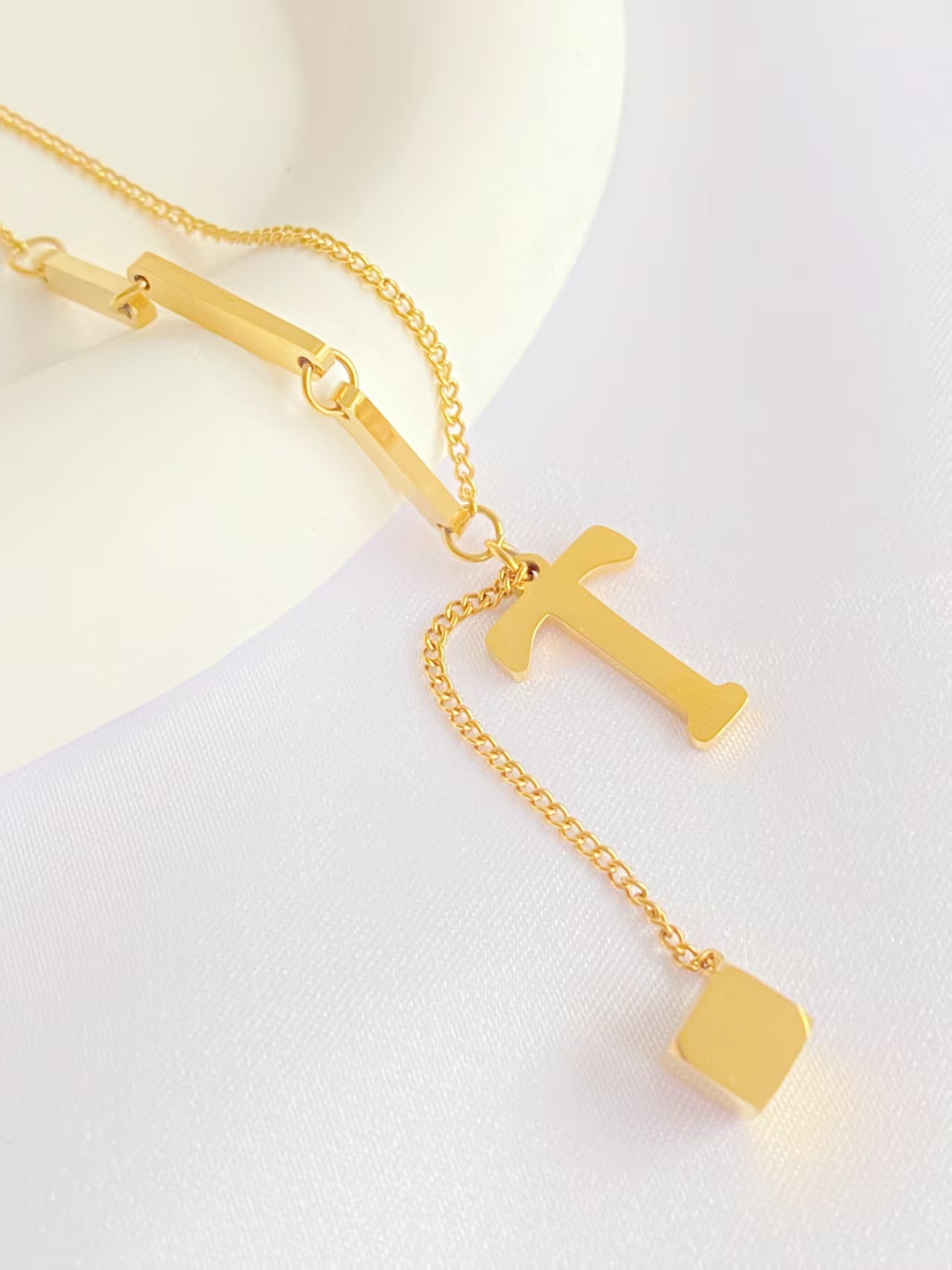 T - Cube Gold Lariat