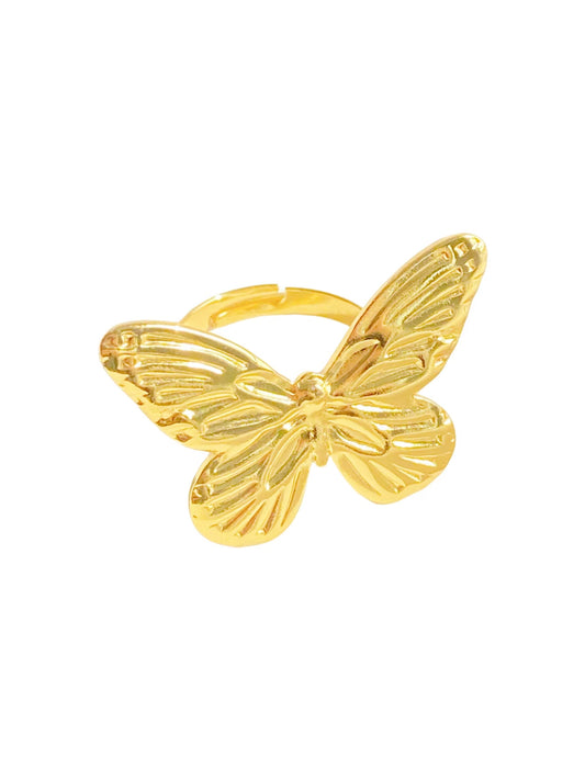 Stainless Steel Butterfly Ring