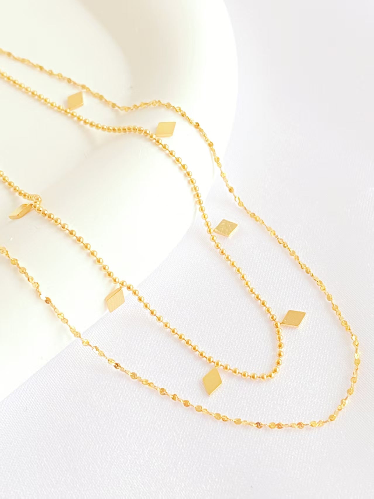 Gold Geometric Layered Necklace