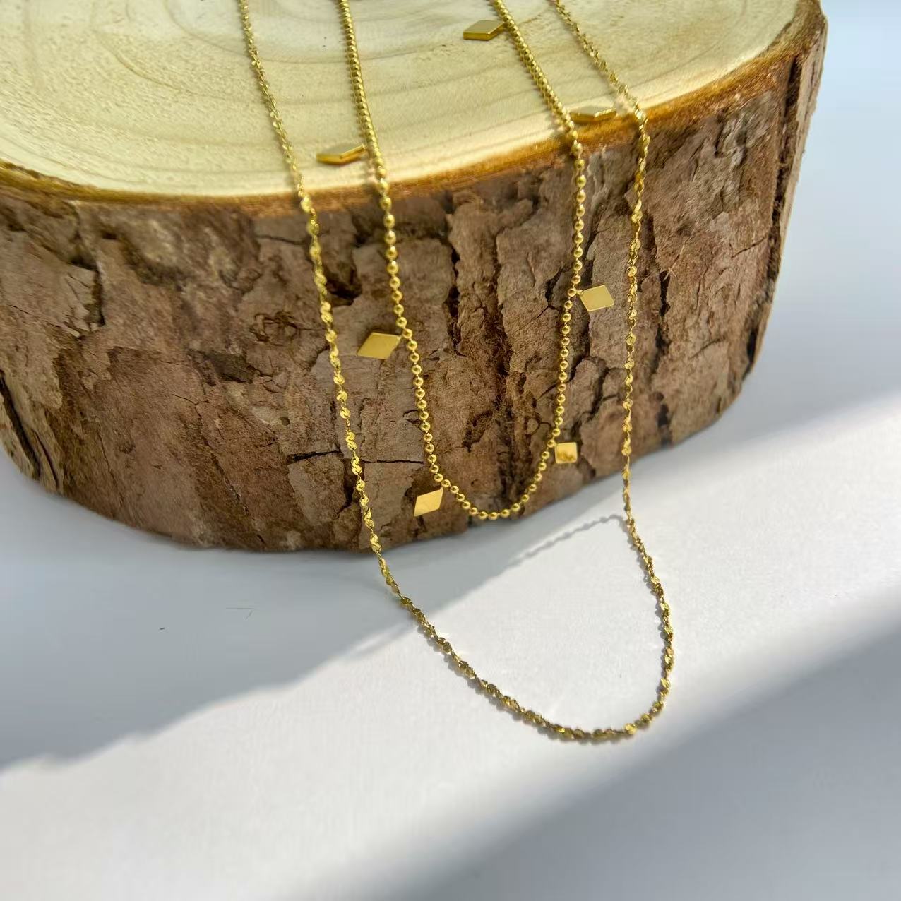Gold Geometric Layered Necklace