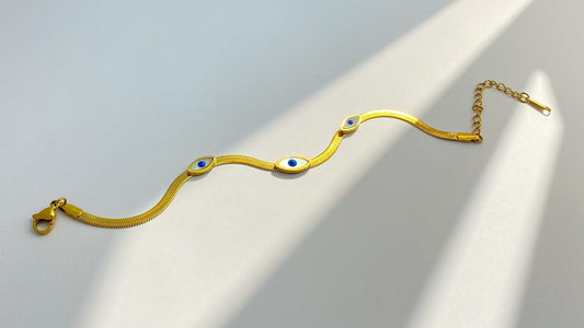 LuvinJewelry’s Evil Eye Titanium Steel Bracelet: Boho Charm Meets Nature’s Protective Whisper