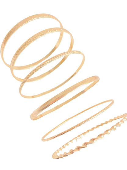 Gold Bangle Bracelets (All-six)