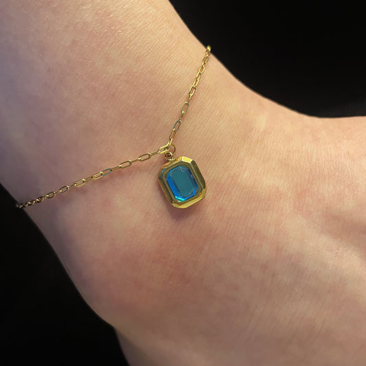 Blue Gem Anklet