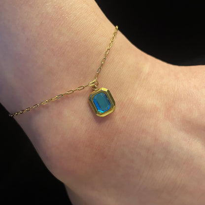 Blue Gem Anklet