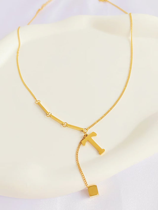 T - Cube Gold Lariat