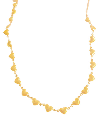 Gold Heart Chain Necklace