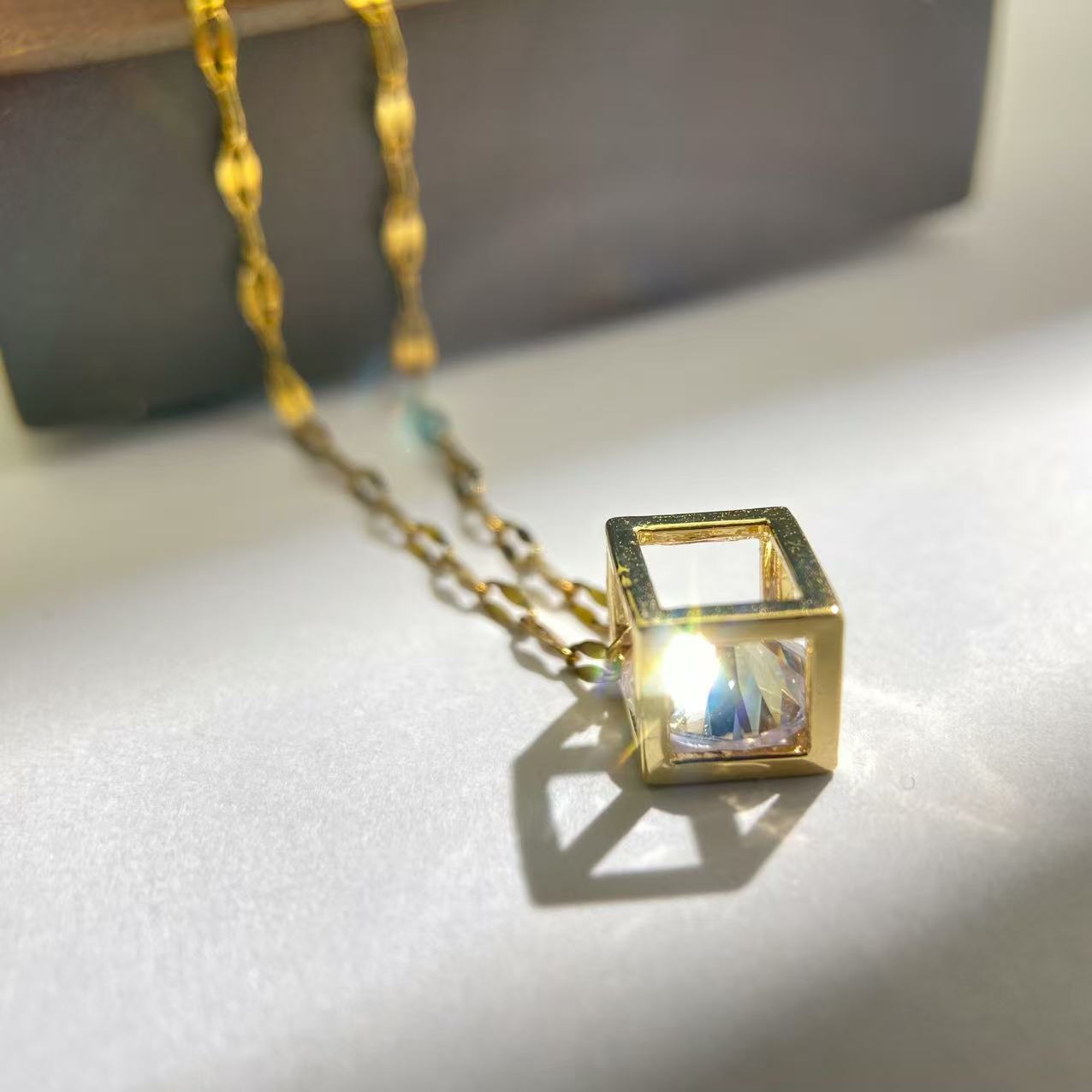 Square Sparkle Necklace