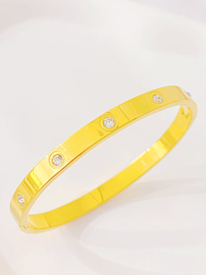 Crystal Gold Bangle
