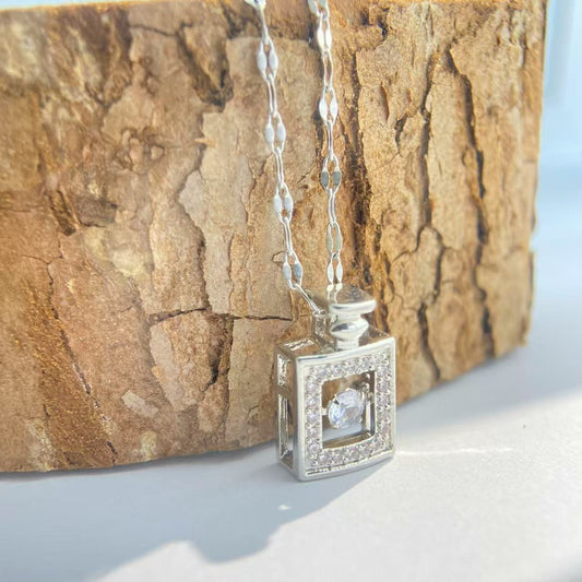 Sparkle Square Pendant Necklace