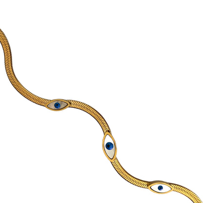 Evil Eye Titanium Steel Bracelet -  Boho Guardian