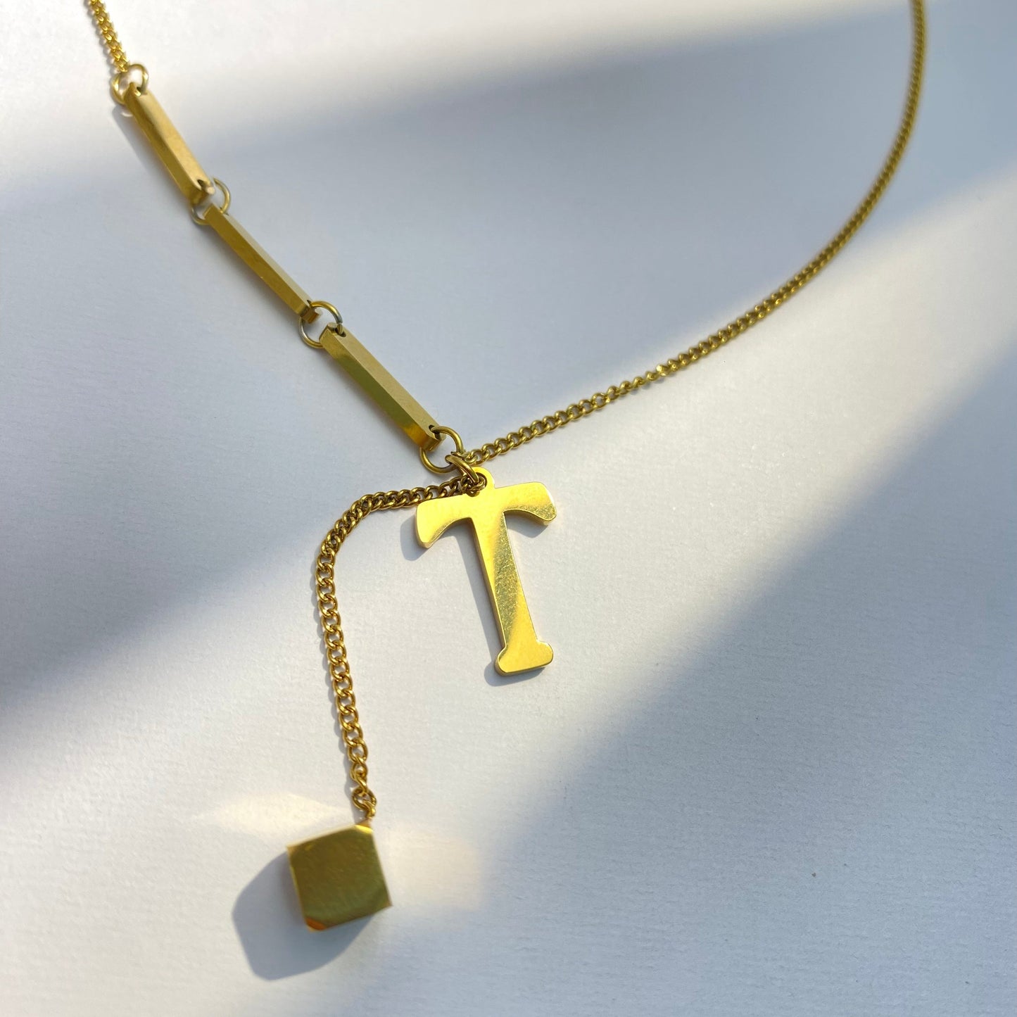T - Cube Gold Lariat