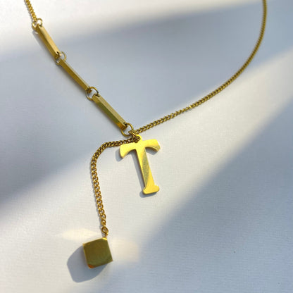 T - Cube Gold Lariat