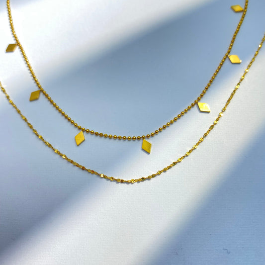 Gold Geometric Layered Necklace
