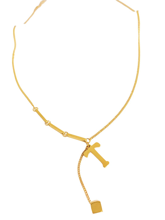 T - Cube Gold Lariat