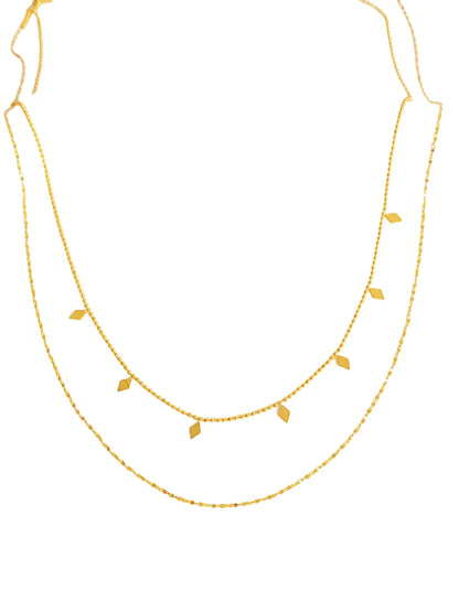 Gold Geometric Layered Necklace