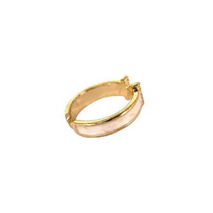 Geometric H - Shaped Sparkle Ring