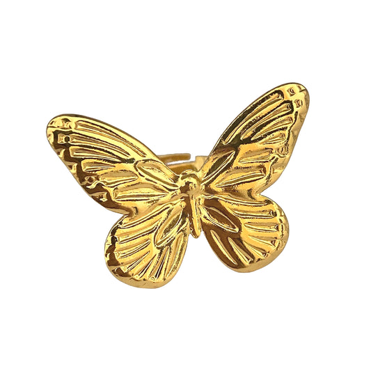 Stainless Steel Butterfly Ring