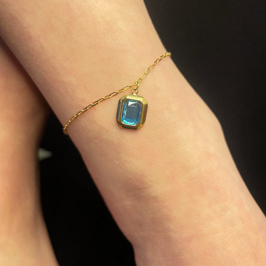 Blue Gem Anklet