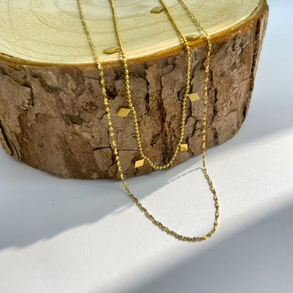 Gold Geometric Layered Necklace