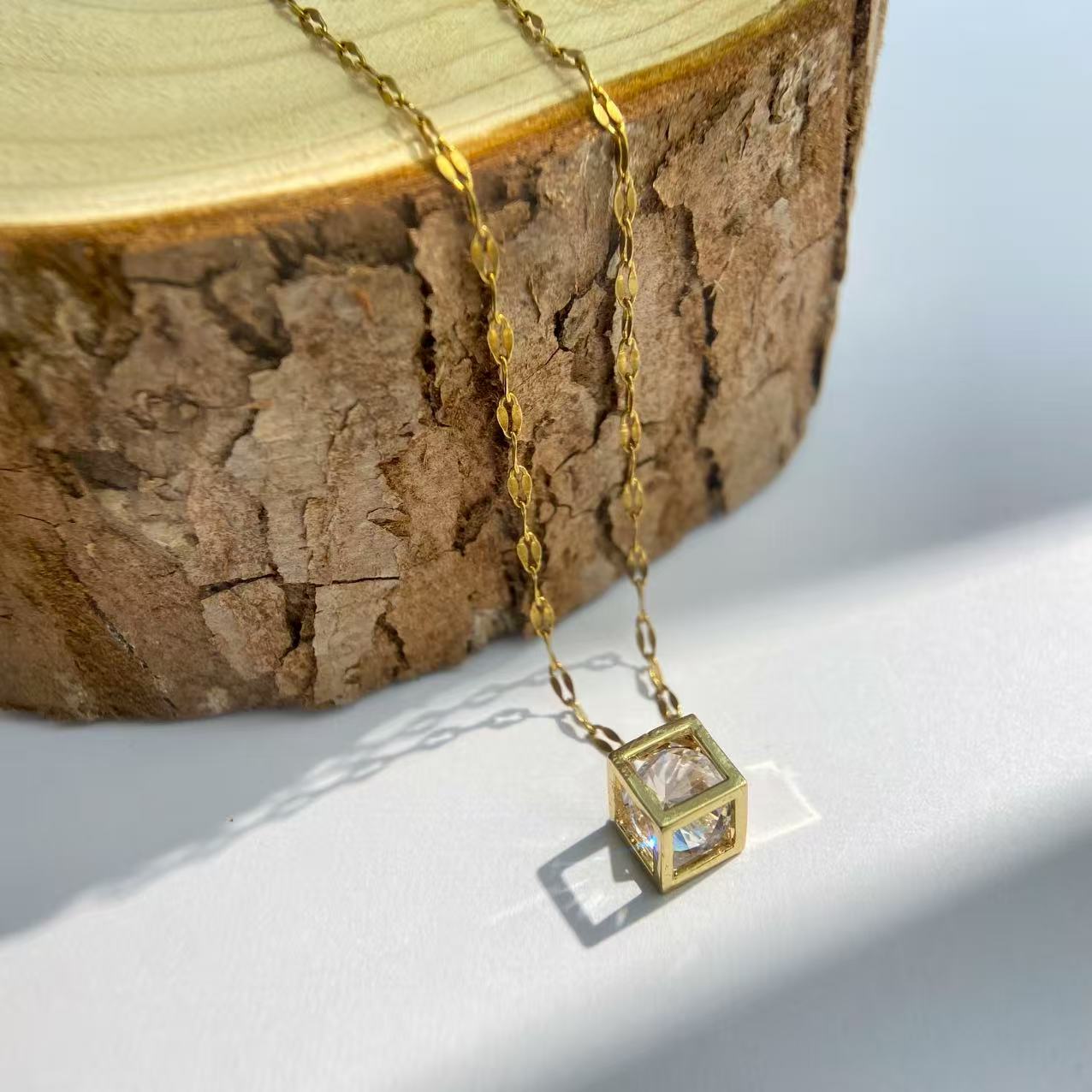 Square Sparkle Necklace